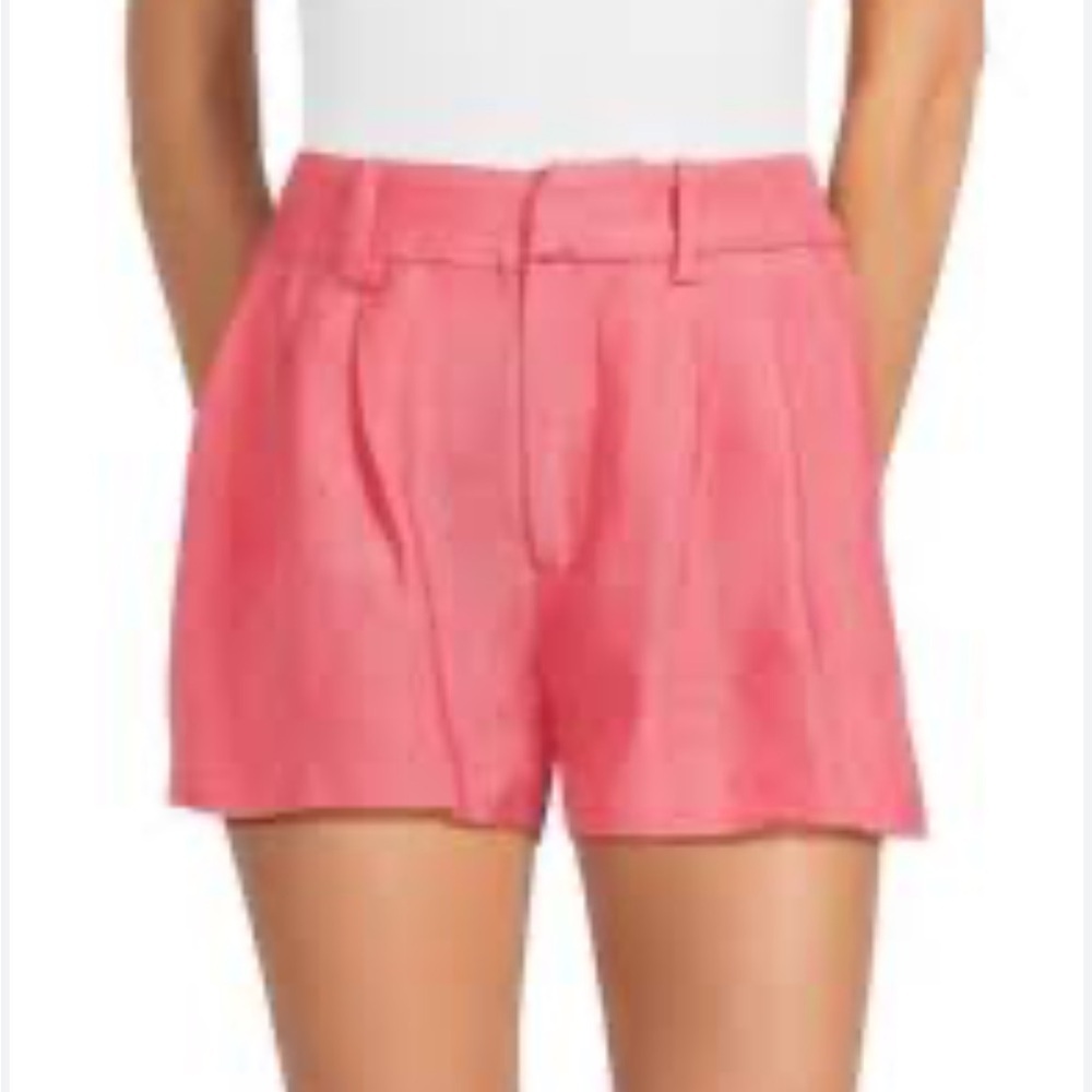 Paige Andie Short Dusty Bubblegum Pink Linen Pockets Lined  Sz 8